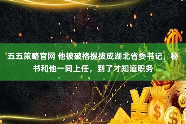 五五策略官网 他被破格提拔成湖北省委书记，秘书和他一同上任，到了才知道职务