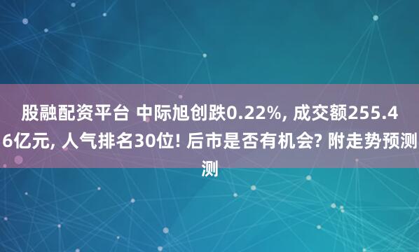 股融配资平台 中际旭创跌0.22%, 成交额255.46亿元, 人气排名30位! 后市是否有机会? 附走势预测